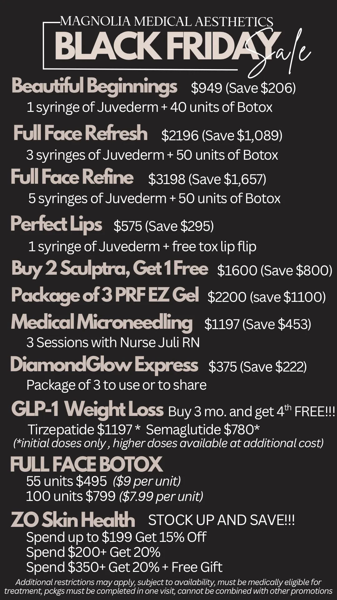 monthly special deals